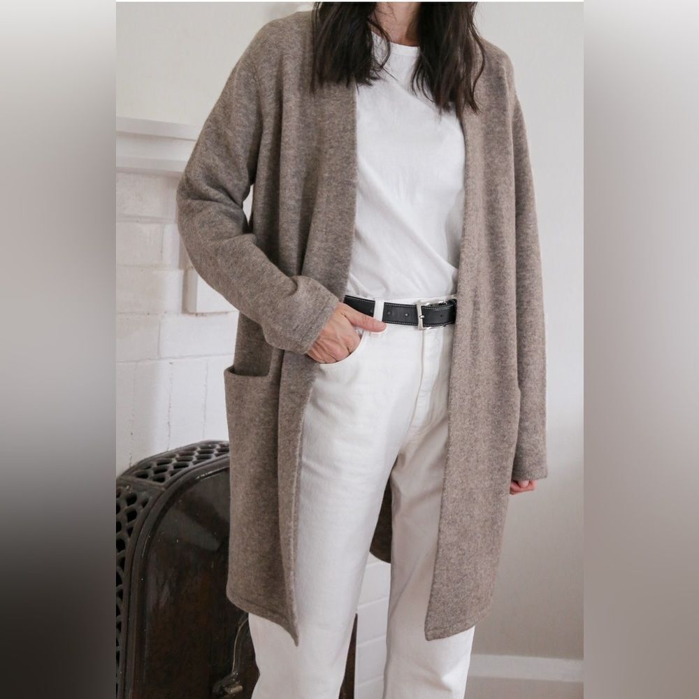Jenni Kayne Merino Wool-Blend Sweater Coat in Oatmeal - Picture 8 of 15